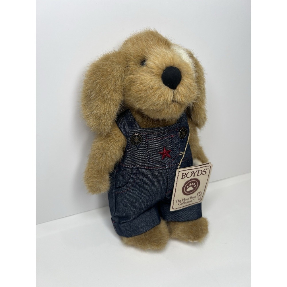 Boyds Bears Bangles Dog Plush Head Bean Collection Best Dressed NWT Jointed